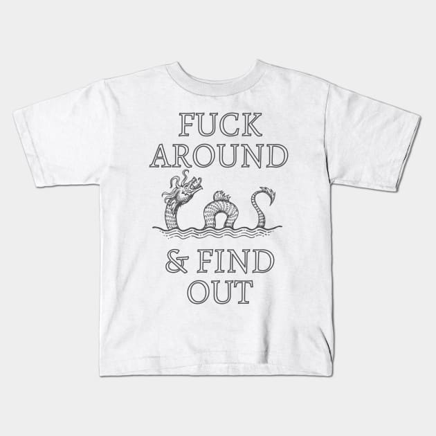 nessie - find out Kids T-Shirt by goblinbabe